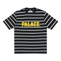 PALACE Healthily Stripe T-Shirt Black Logo Round Neck Short Sleeve Unisex P20ES079