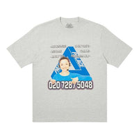 PALACE Bell Man Round Neck Short Sleeve Unisex Gray P19TS002
