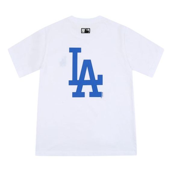 MLB La Dodgers Los Angeles Dodgers Big Logo Round Neck Unisex White 31TS03031-07W