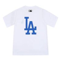 MLB La Dodgers Los Angeles Dodgers Big Logo Round Neck Unisex White 31TS03031-07W