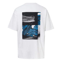 Men's Converse Printing Loose Round Neck Short Sleeve White 10021418-102