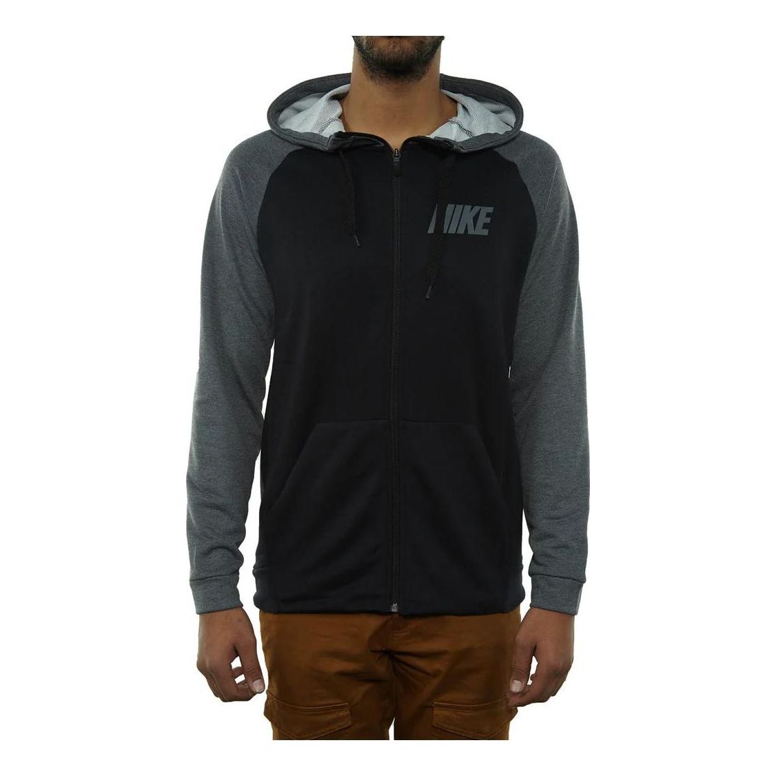 Nike Lightweight Full Zip Fleece Hoodie 'Black Grey' 931792-010