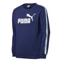 PUMA logo Printing Round Neck Blue 853354-06