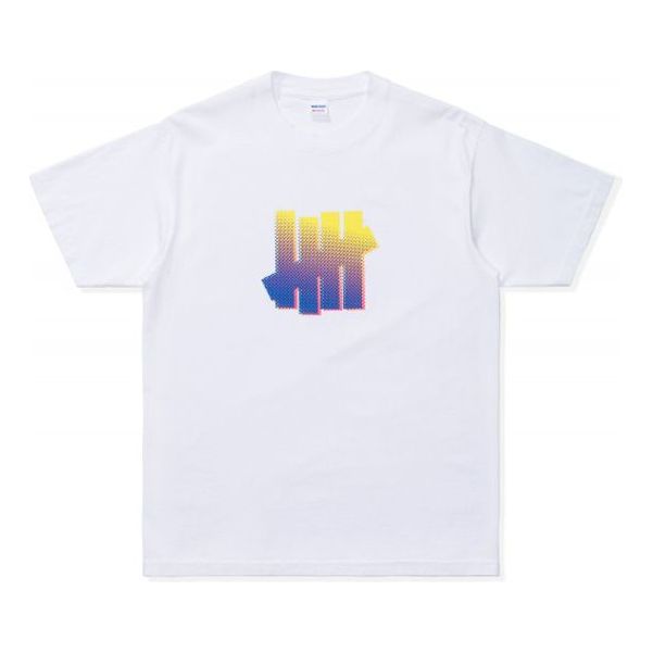 Men's UNDEFEATED HALF TONED Icon Tee Logo Printing Short Sleeve White 80099-WHITE