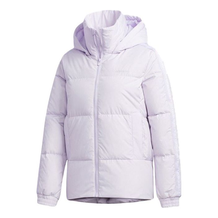 (WMNS) adidas neo Hooded Down Puffer Jacket 'Silver Dawn' GJ8791