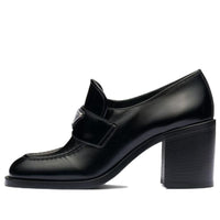 (WMNS) PRADA Brushed Leather High-heel Loafers 'Black' 1D223N_055_F0002_F_075