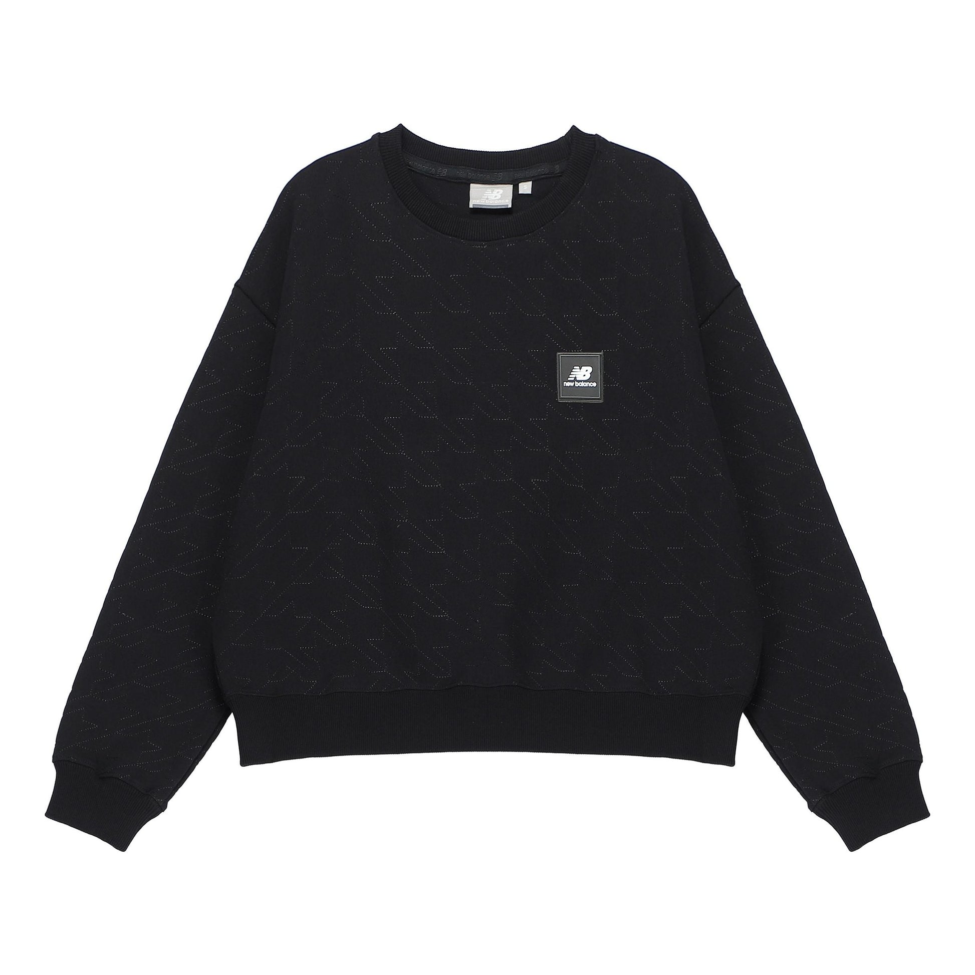 (WMNS) New Balance Logo Sweatshirt Asia Sizing 'Black' 5CC37142-BK