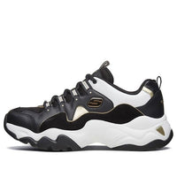 Skechers D'lites 3.0 Running Shoes White/Black/Gold 999285-BKGD