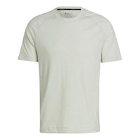 Men's adidas Solid Color Round Neck Pullover Short Sleeve Light Green T-Shirt HD0969