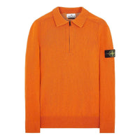 STONE ISLAND LogoCotton Half-Zip Polo Shirt 'Orange' 7815529D3-V0073