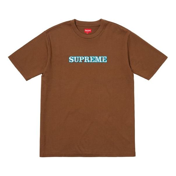 Supreme FW18 Floral Logo Tee Brown Logo Tee SUP-FW18-317