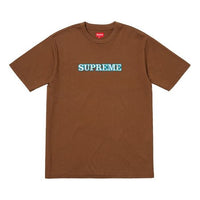 Supreme FW18 Floral Logo Tee Brown Logo Tee SUP-FW18-317