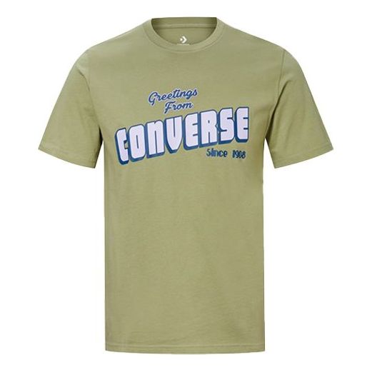 Converse Multi-Color Alphabet Printing T-Shirt 'Pistachio White' 10019604-315