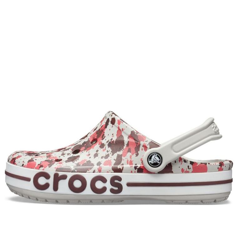 Crocs Bayaband Printed Classic Clogs 'White Brown Red' 205840-1CD