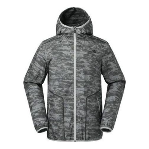 Men's THE NORTH FACE Sports Thin and light windbreaker Jacket Gray NF0A3RF9