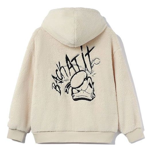 (WMNS) Li-Ning x Disney Crossover Sports Living Series Cartoon Hoodie 'Cream White' AWDR684-1