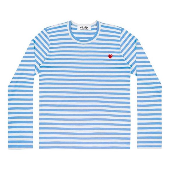 (WMNS) COMME des GARCONS PLAY Striped Long Sleeves Tee 'Blue' AZ-T217-051-1