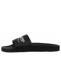 (WMNS) Balenciaga Wave Logo Slippers Sandals Black 506351WAM001091