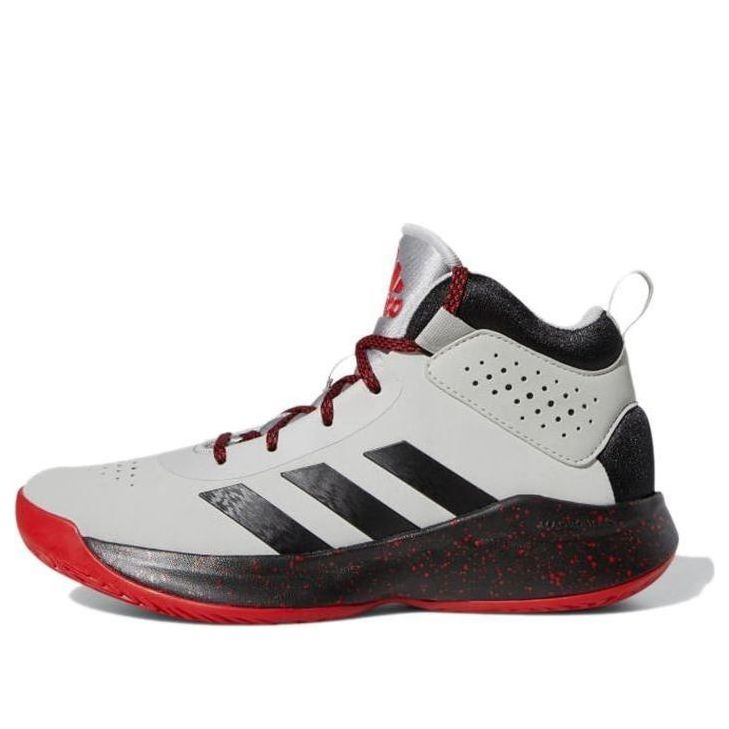 (GS) adidas Cross Em Up 5 K 'Grey Black Red' FV7426