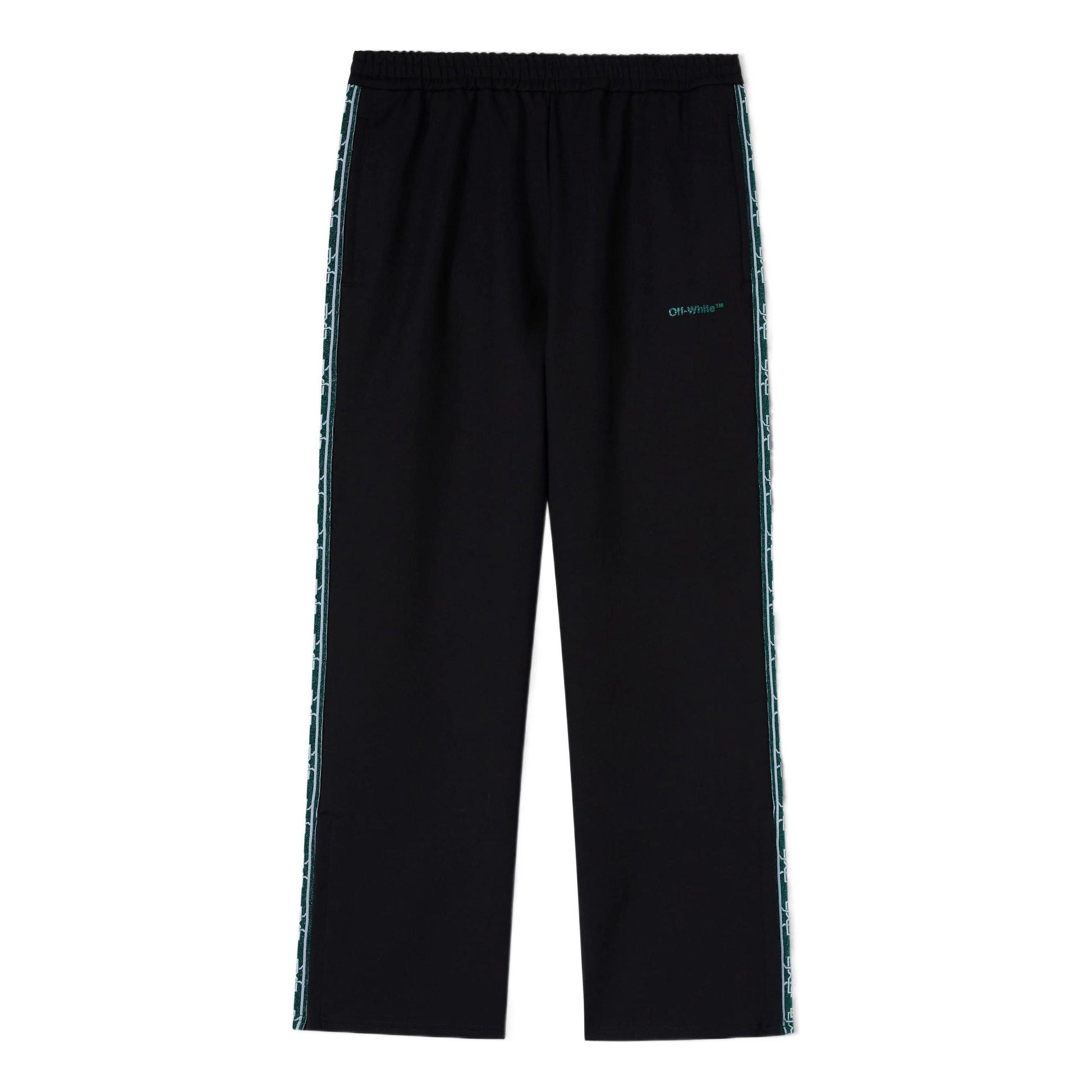 Men's Off-White Bright Logo Straps Sports Pants/Trousers/Joggers Version Black OMFA012C99FAB0018785