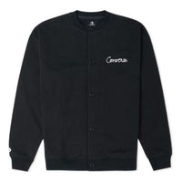 Converse Chain Stitch Elevated Cardigan Pullover Asia Sizing 'Black' 10024582-A01