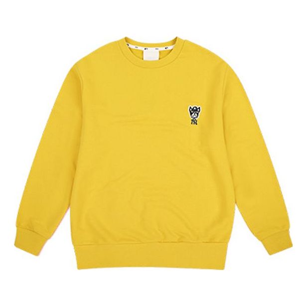 MLB New York Yankees Embroidered Pattern Loose Round Neck Unisex Yellow 31MTC1941-50Y