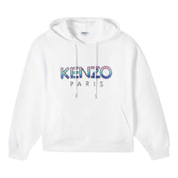 (WMNS) KENZO White Alphabet Logo Pattern Hoodie 'White' FA52SW866962-01
