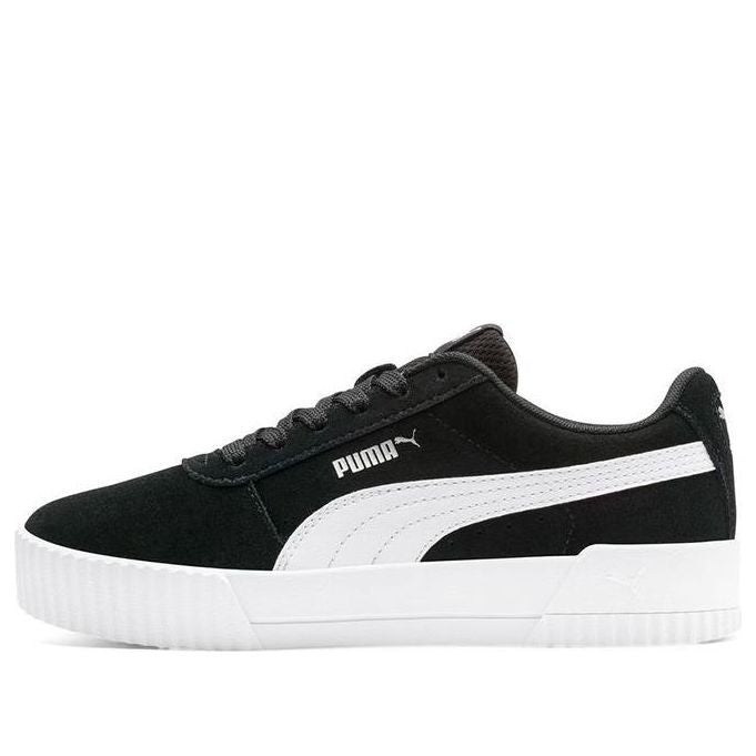 (GS) PUMA Carina Casual Board Shoes Black/White 370532-01