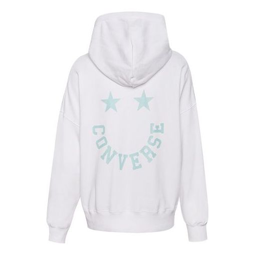 (WMNS) Converse Logo Printing Knit hooded Drawstring White 10020752-A03
