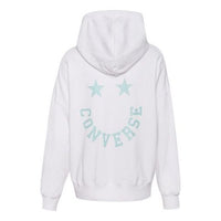 (WMNS) Converse Logo Printing Knit hooded Drawstring White 10020752-A03