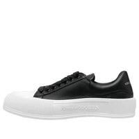 Alexander McQueen Deck Lace Up Plimsoll Sneakers 'Black White' 705201WIAB61070
