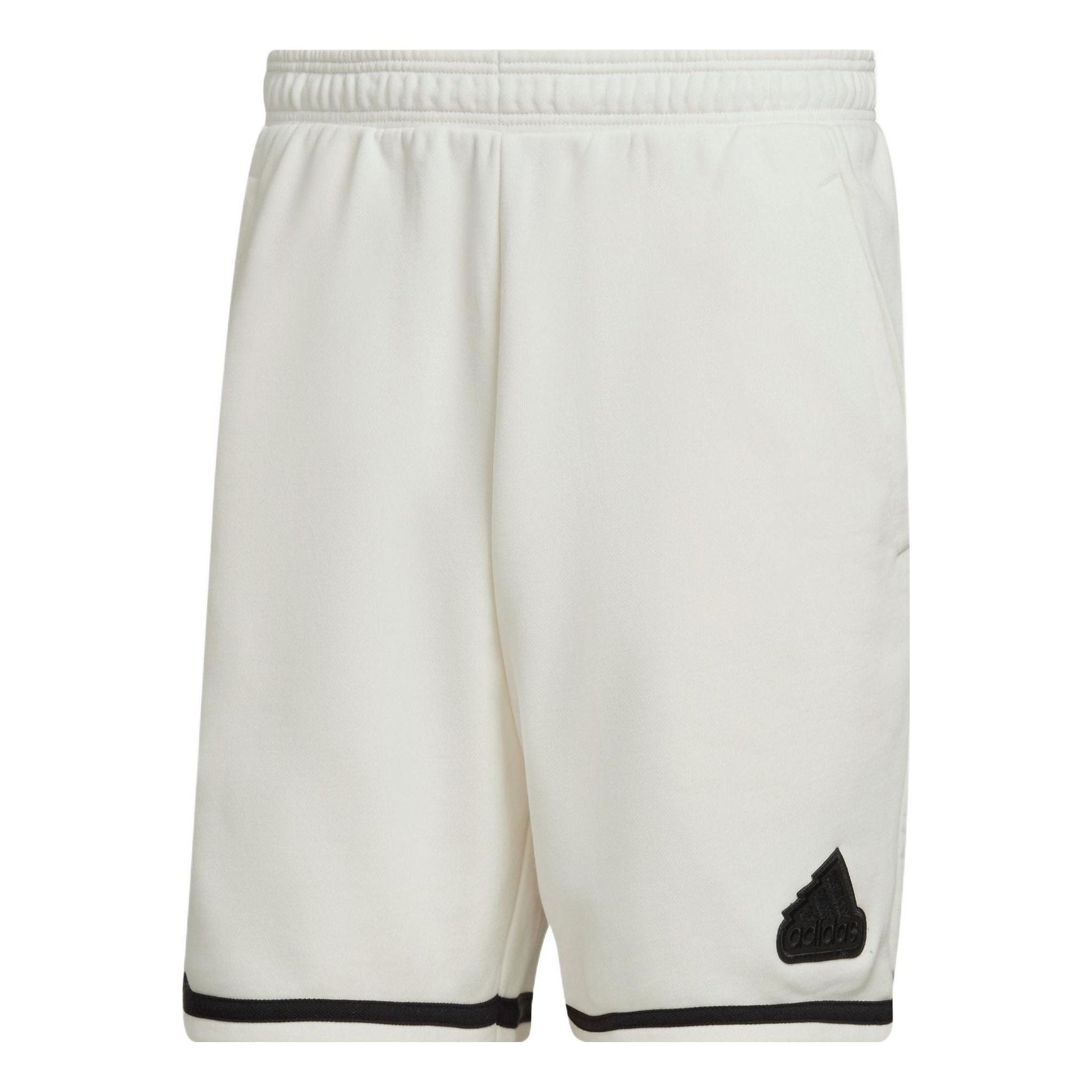 adidas U SHO Logo Label Elastic Waistband Straight Shorts White HY5517