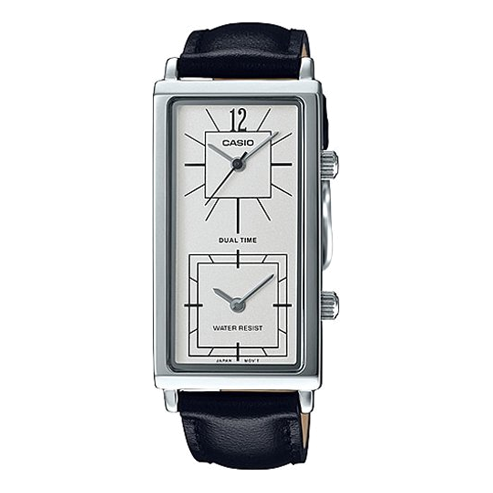 CASIO Enticer Series Quartz Watch Leather Strap Stainless Steel Case 3 0 Meter Waterproof LTP-E151L-7B