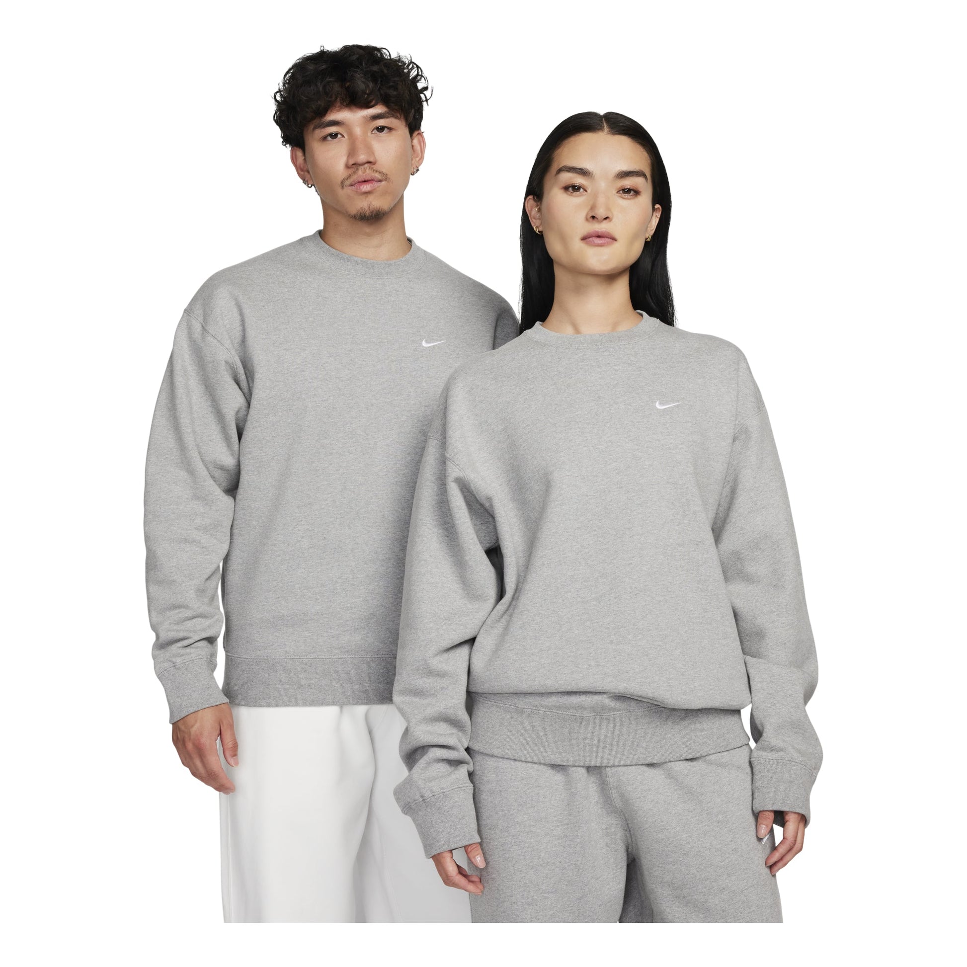 Nike Lab Swoosh Fleece Crewneck 'Grey' DX1362-063
