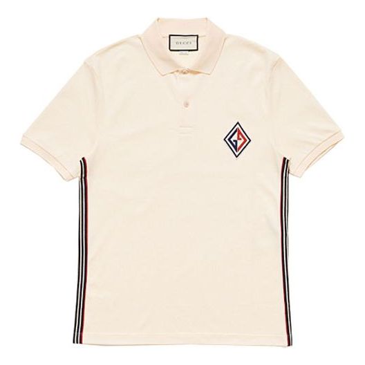 Gucci Embroidered Logo Short Sleeve polo White 564651-XJAYM-9247