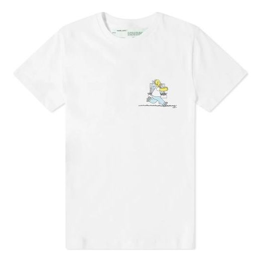 Off-White The Simpsons Printing Short Sleeve White OMAA036S191850360188
