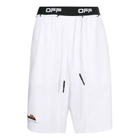 Men's Off-White Logo Waist Arrow Shorts White OMVH007I20FAB0010110