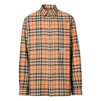 Burberry Check Cotton Flannel Shirt Male Cream-coloured 80367731