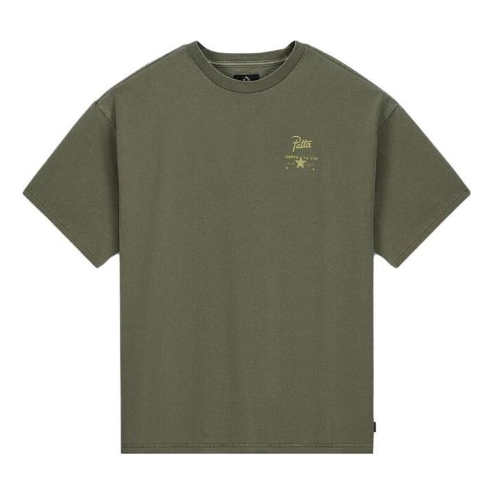 Converse x Patta Four-Leaf Clover Short Sleeve T-Shirt Asia Sizing 'Olive Green' 10024663-A02