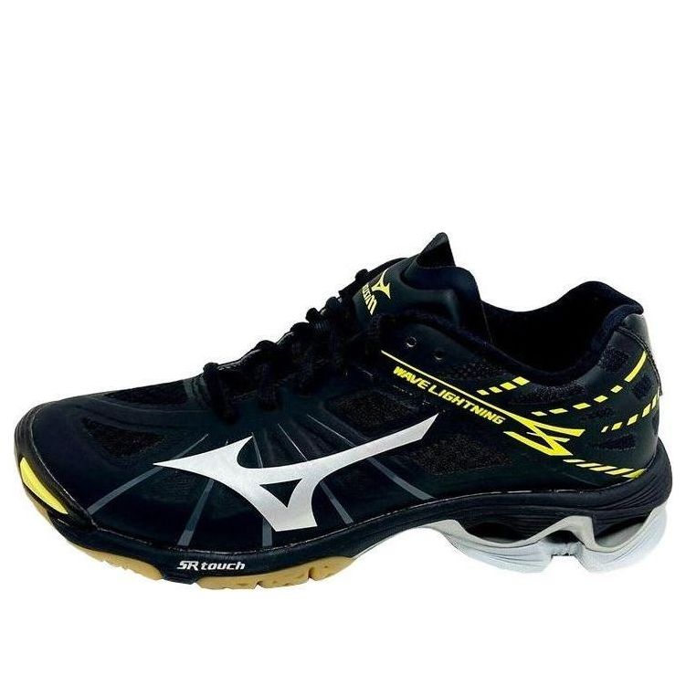 Mizuno Wave Lightning Z Lightweight Wear-resistant Volleyball Shoes Black Yellow V1GC150003