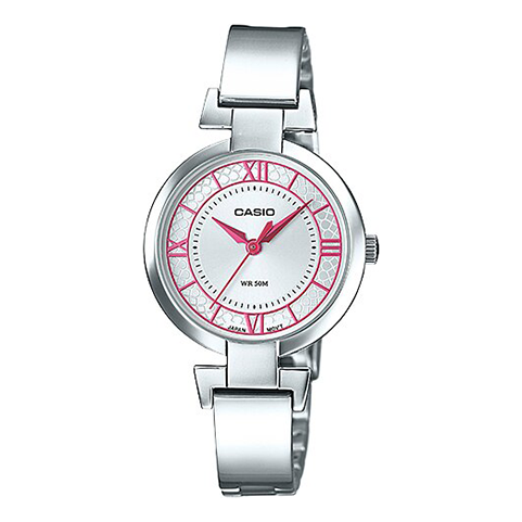 CASIO Enticer Series Quartz Watch Stainless Steel Strap Silver Dial 50m Waterproof Analog LTP-E403D-4A