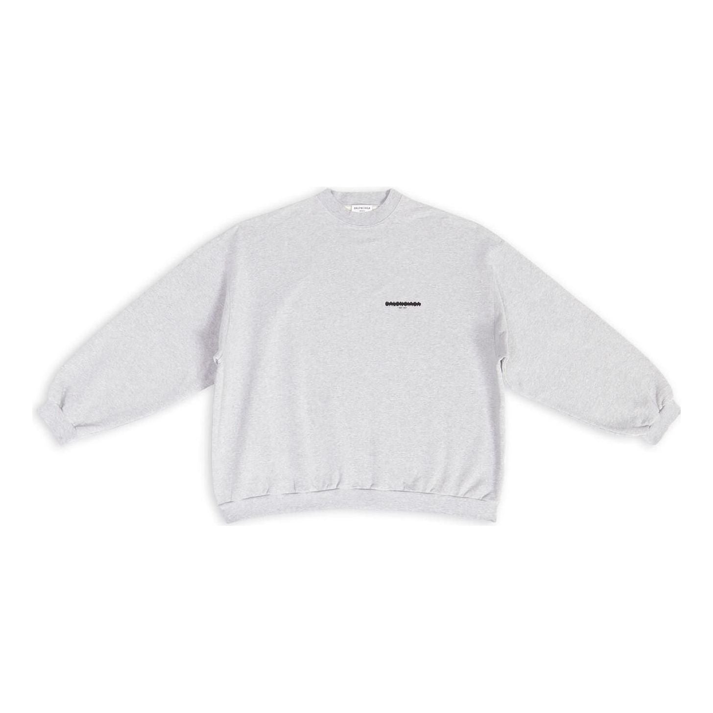 Balenciaga Strike 1917 Crewneck Sweater Oversized 'Light Grey' 699212TMVH21023