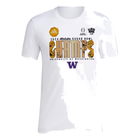 adidas Washington CFP Semifinal Champ T-shirt Asia Sizing 'White Ncaa Wtn 6va' JI5341