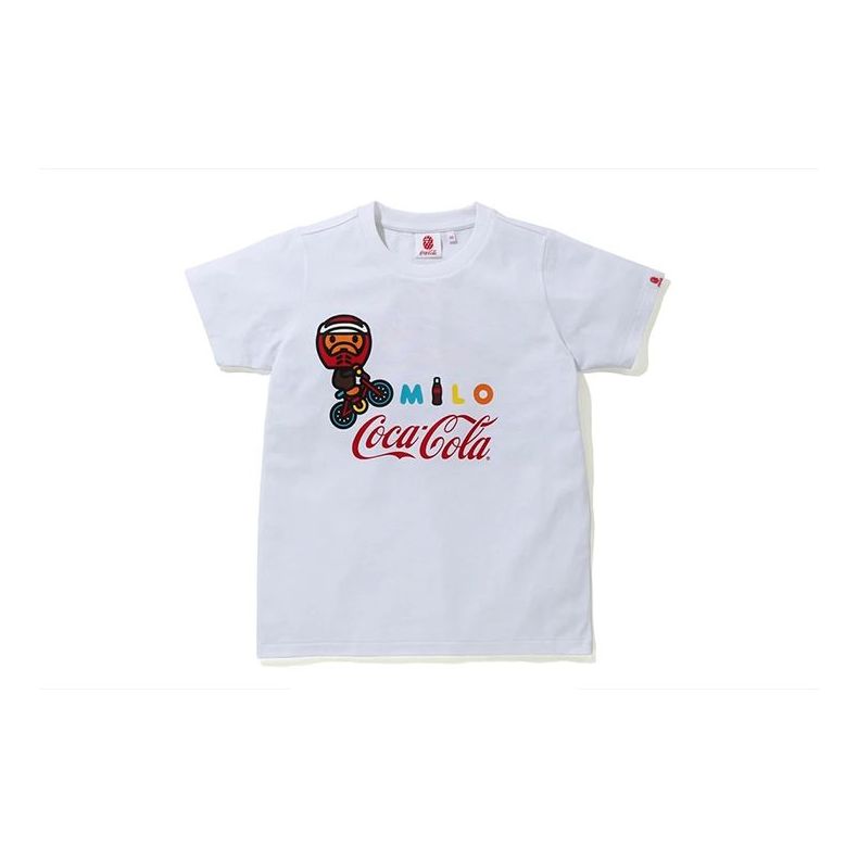 BAPE x COCA COLA Logo Short-sleeved Unisex White 2G23-210-938