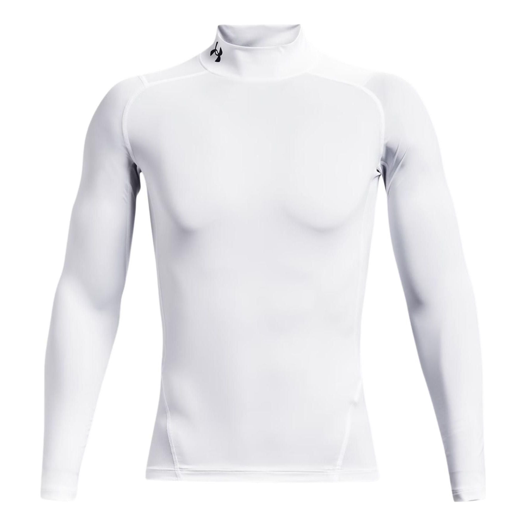 Under Armour HeatGear Compression Mock T-Shirt 'White Black' 1369606-100