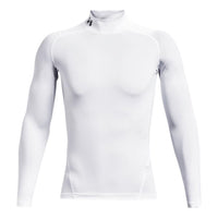 Under Armour HeatGear Compression Mock T-Shirt 'White Black' 1369606-100