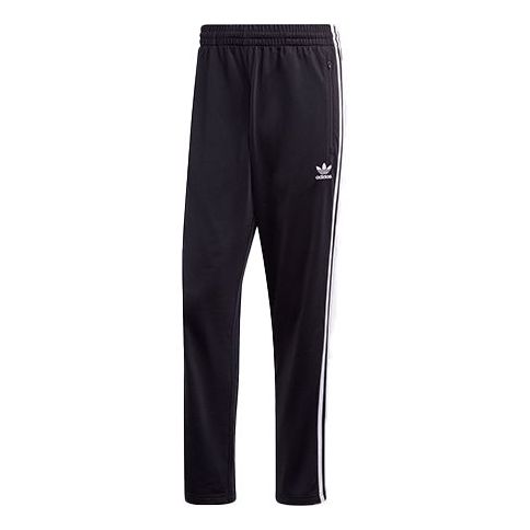 adidas originals Knit Stripe Casual Sports Pants Black GF0215