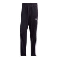 adidas originals Knit Stripe Casual Sports Pants Black GF0215
