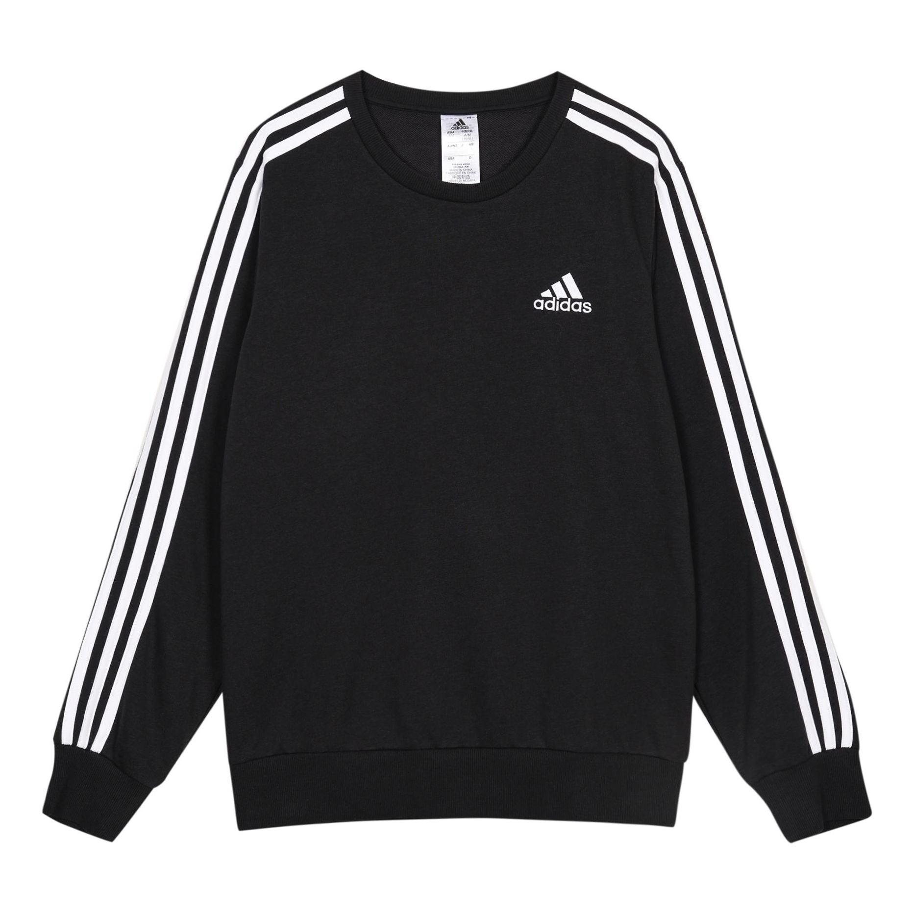 adidas Sports Round Neck Loose Long Sleeves Pullover Black GK9078