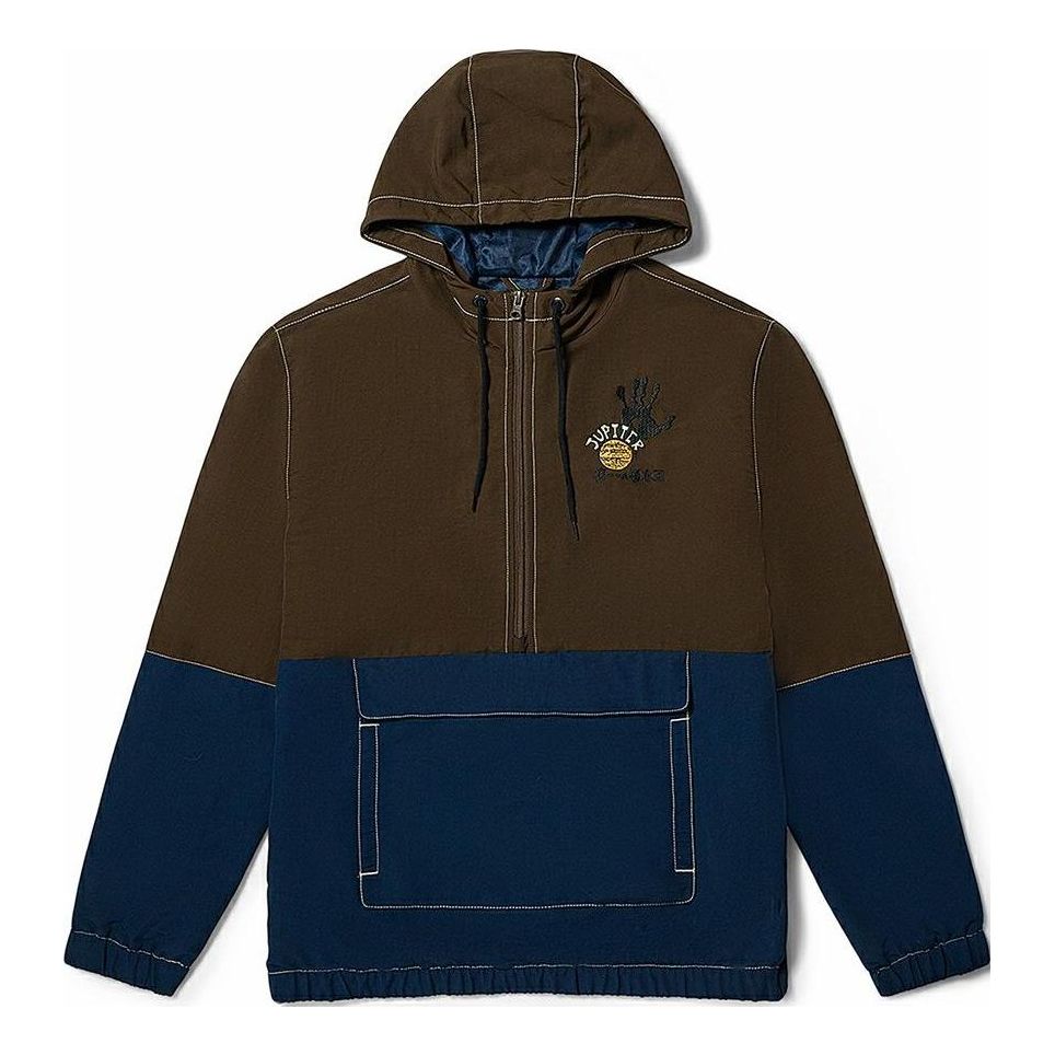Vans x Zion Wright Half Zip Anorak Jacket 'Blue Brown' VN0006E2WUL